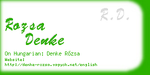 rozsa denke business card